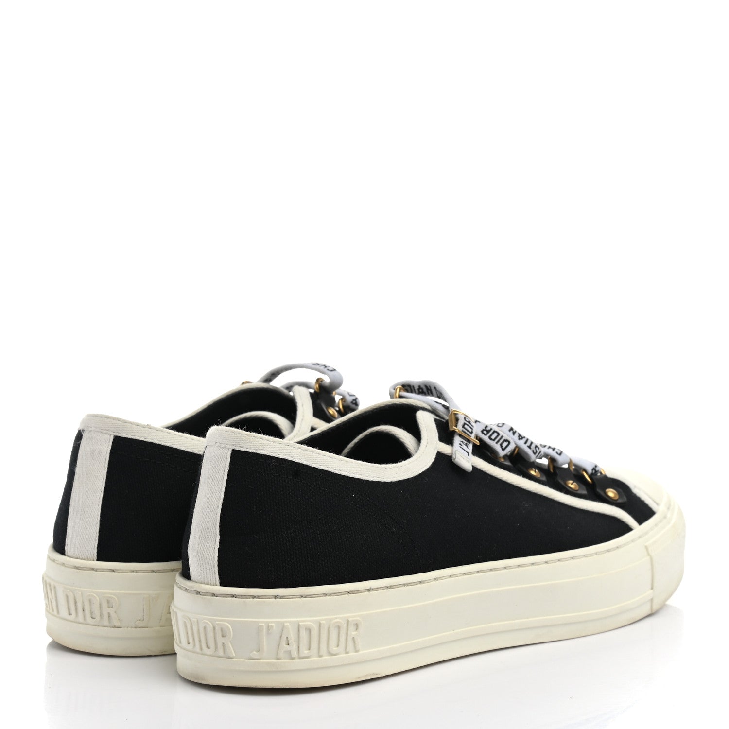 Christian Dior Canvas Walk'N'Dior Low Top Sneakers 39 Black 4 of 9