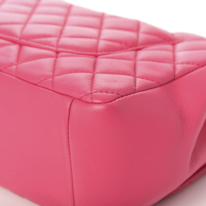 Chanel Lambskin Quilted Jumbo Mademoiselle Chic Flap Fuchsia 14 of 15