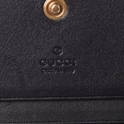 Gucci Calfskin Matelasse GG Marmont Card Case Wallet Black 8 of 10