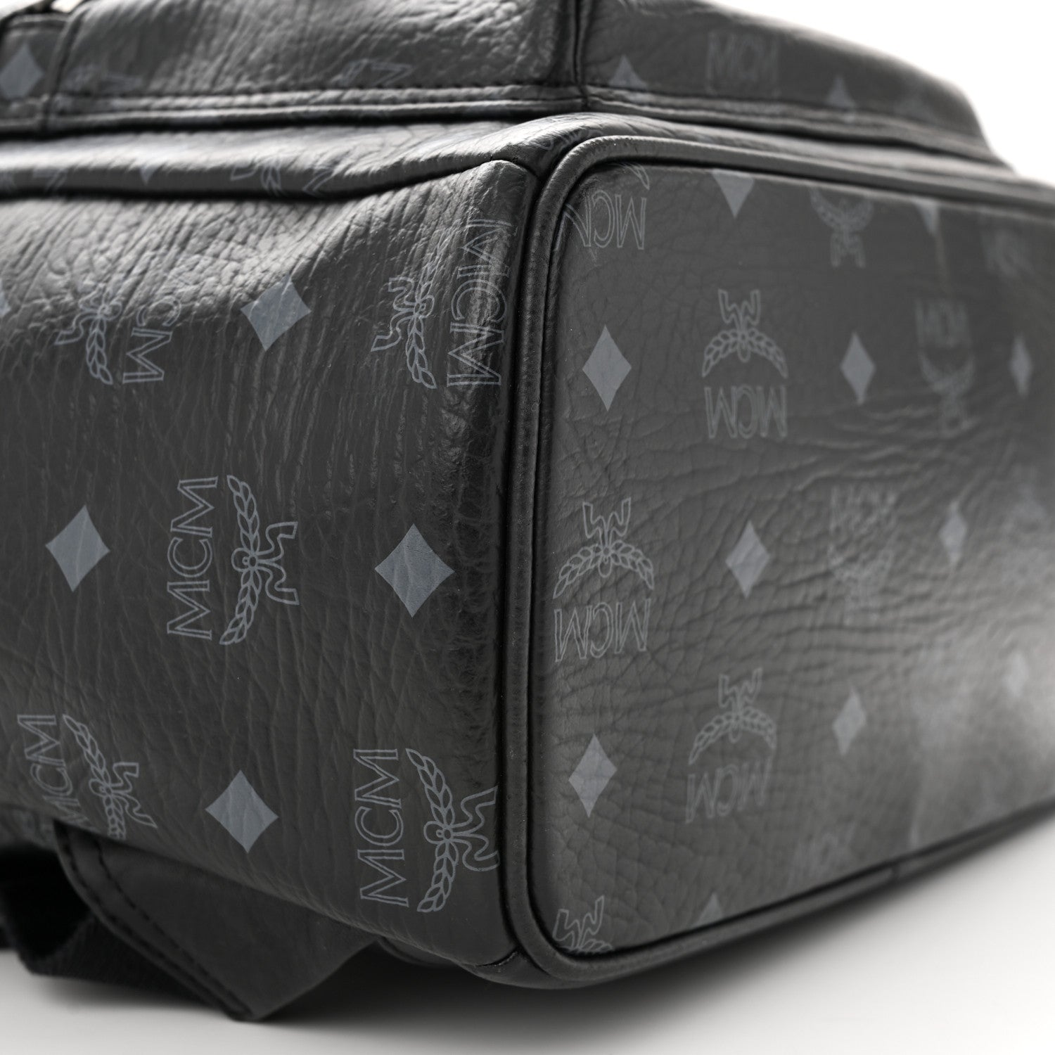 MCM Visetos Studded Small Dual Stark Backpack Black 9 of 15