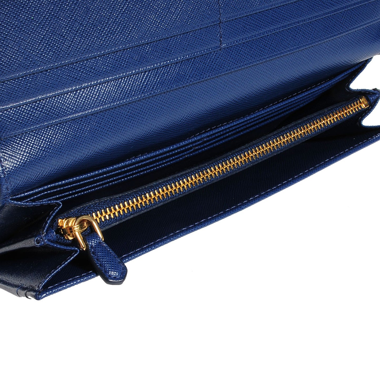 Saffiano Triangle Continental Flap Wallet Bleuette