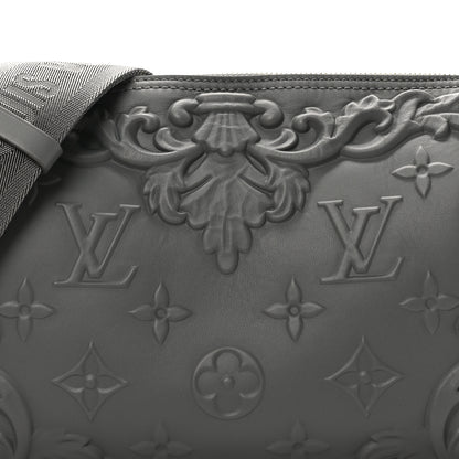 Louis Vuitton Calfskin Debossed Monogram Versailles City Keepall Dark Shadow Grey 7 of 9