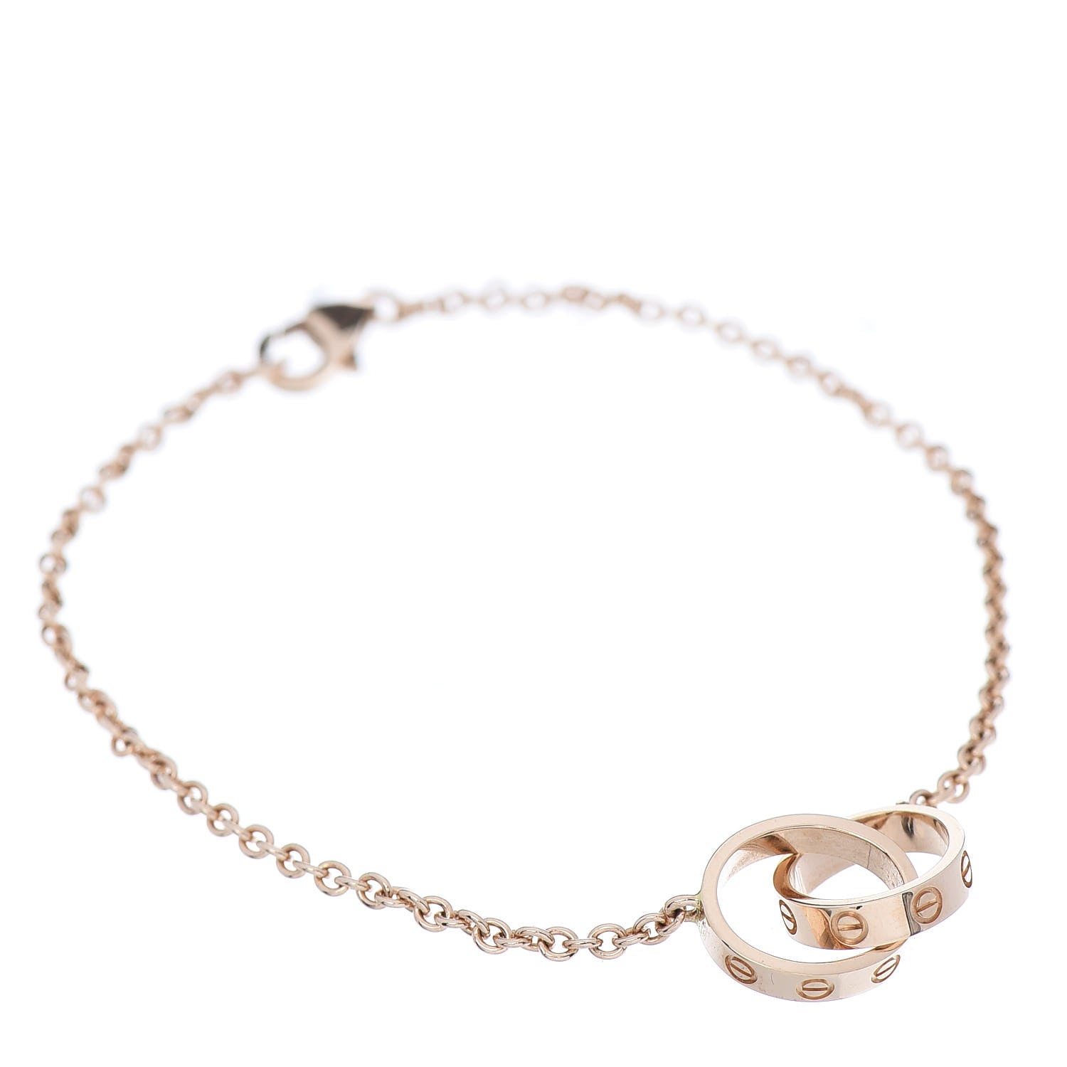 Cartier 18K Pink Gold Interlocking LOVE Bracelet 1 of 6
