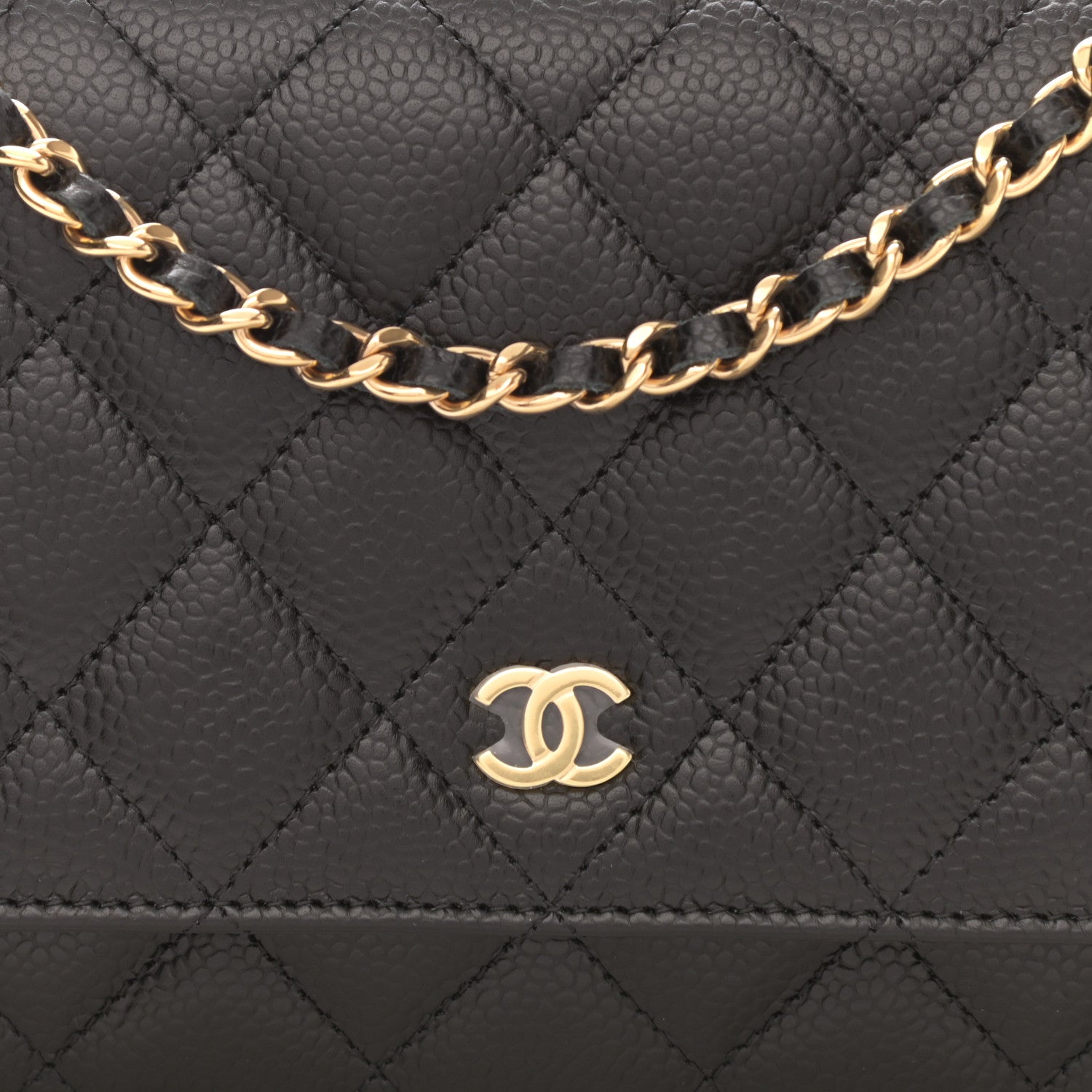 Chanel Caviar Quilted Wallet On Chain WOC Black 9 of 10