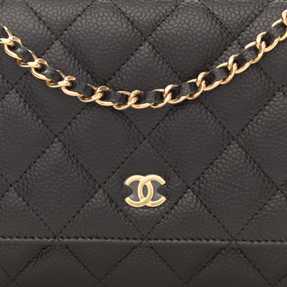 Chanel Caviar Quilted Wallet On Chain WOC Black 9 of 10