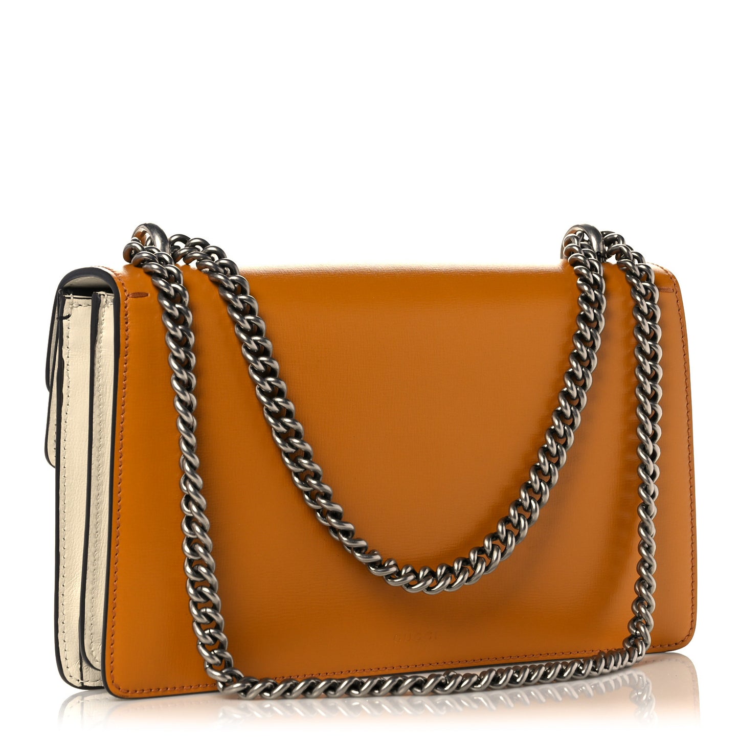 Azalea Calfskin Enamel Tri-Color Small Dionysus Shoulder Bag Mystic White Sun Oil Black Electric Blue