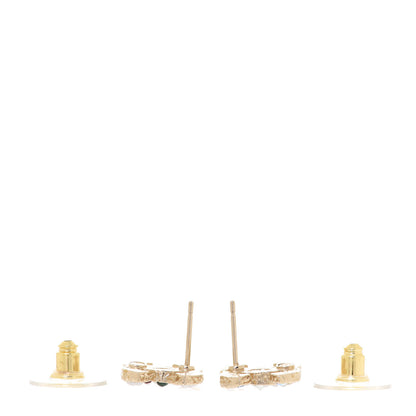 Chanel Pearl Crystal CC Earrings Gold Multicolor 3 of 5