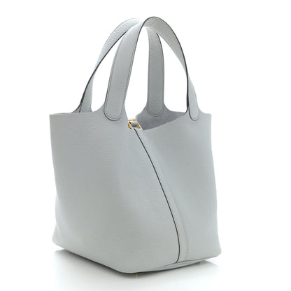Hermes Taurillon Clemence Picotin Lock 22 MM Bleu Pale 3 of 7