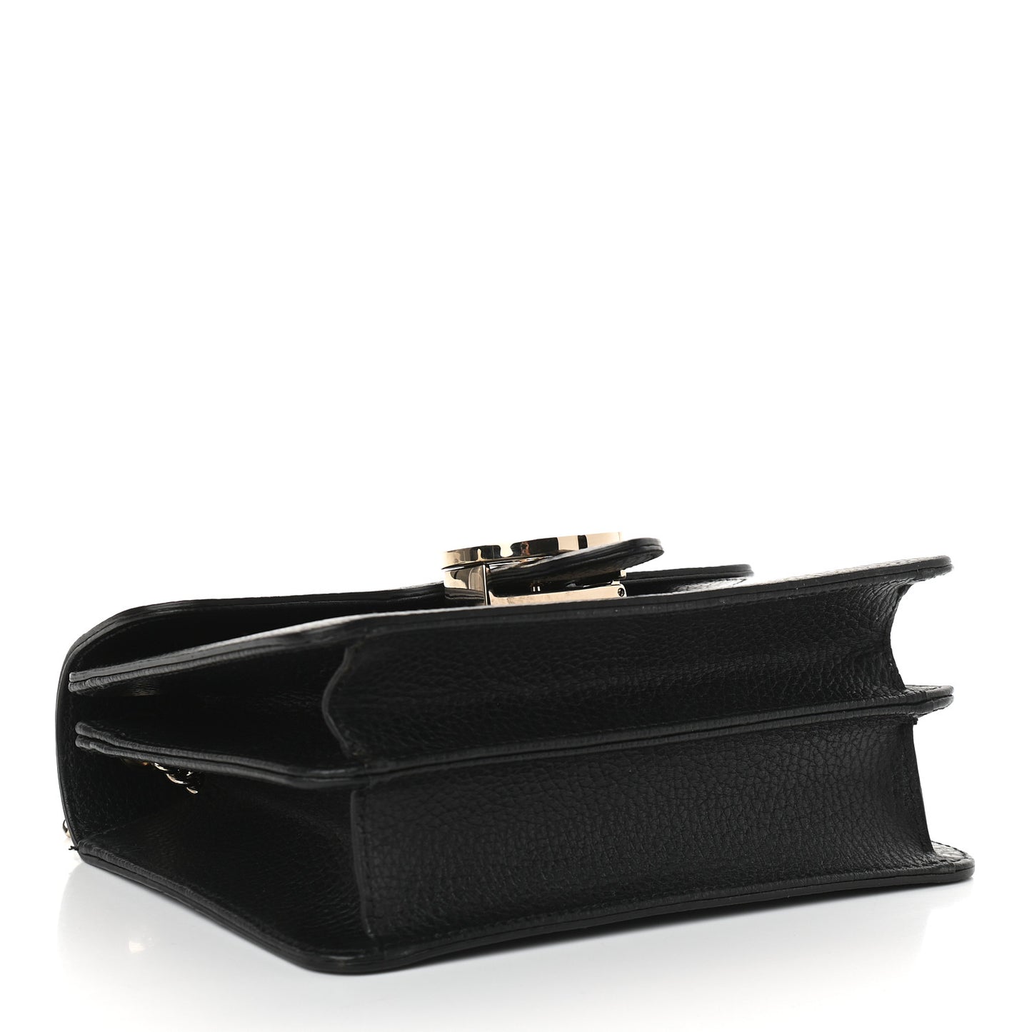 Dollar Calfskin Small Interlocking G Shoulder Bag Black