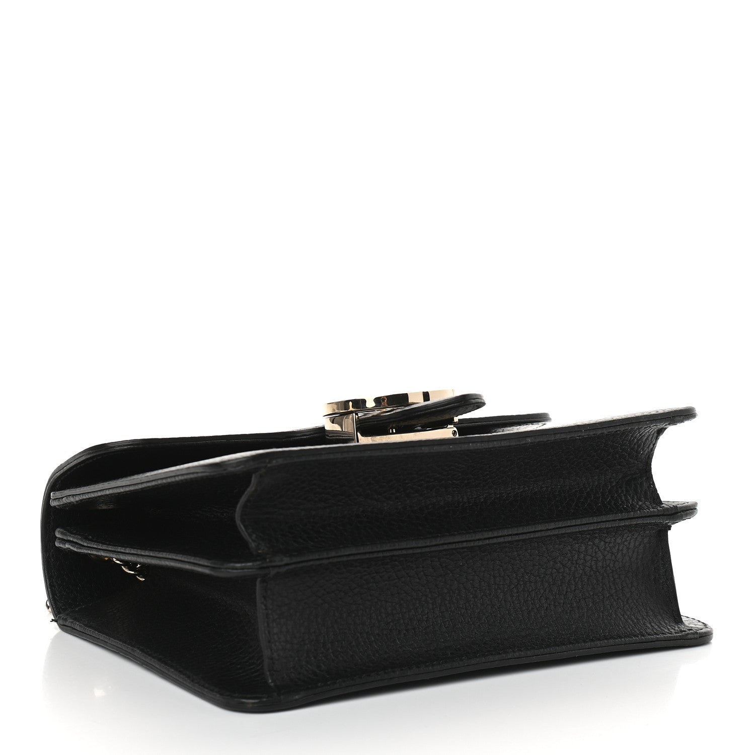 Gucci Dollar Calfskin Small Interlocking G Shoulder Bag Black 4 of 11