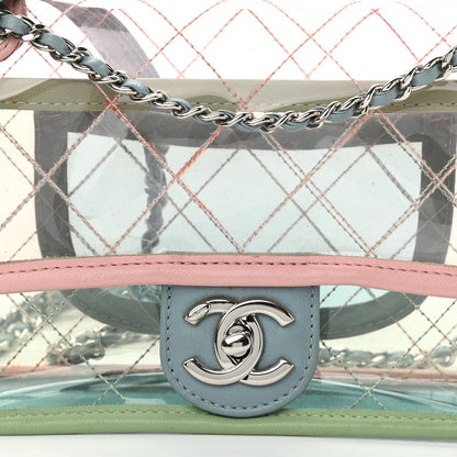 Chanel Lambskin PVC Quilted Mini Coco Splash Flap Blue Green 8 of 10