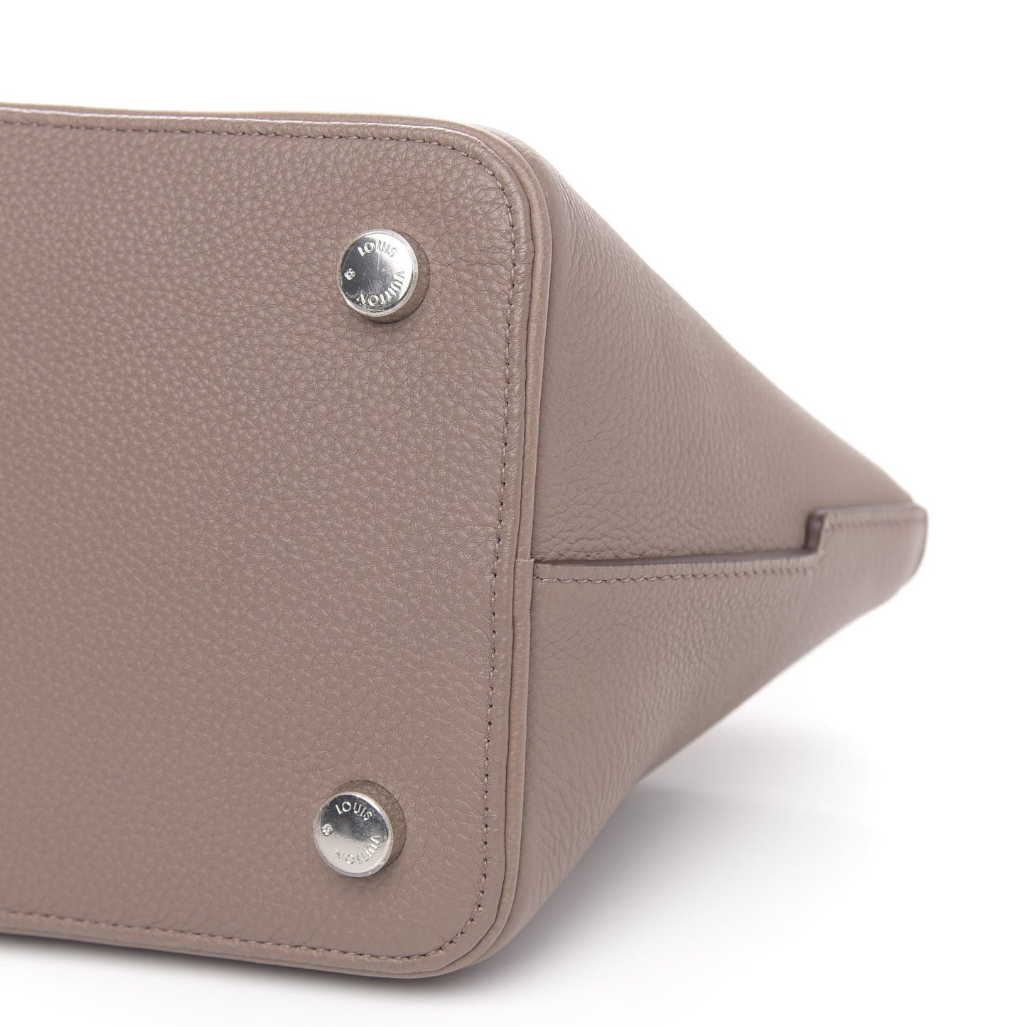 Veau Bougie Triangle PM Taupe Violet