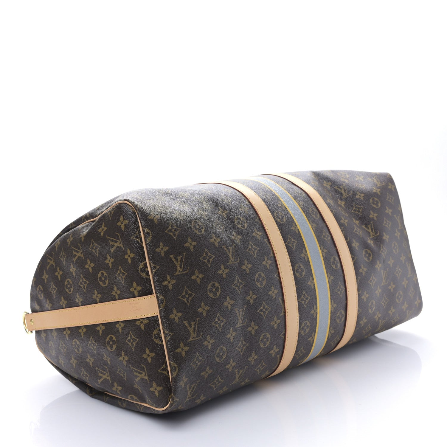 Louis Vuitton Monogram My LV Heritage Keepall Bandouliere 55 Bleu Clair Jaune 3 of 7