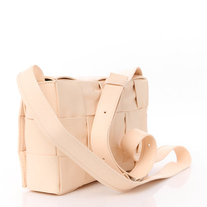Bottega Veneta Paper Calfskin Maxi Intreccio Cassette Crossbody Bag Melon Washed 3 of 10