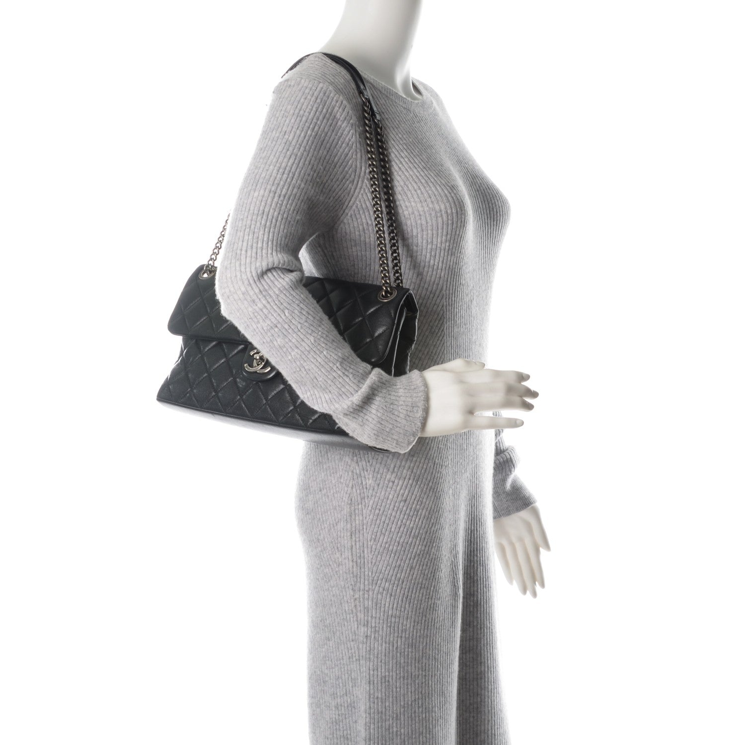 Chanel Goatskin Quilted Flap Black 2 of 8