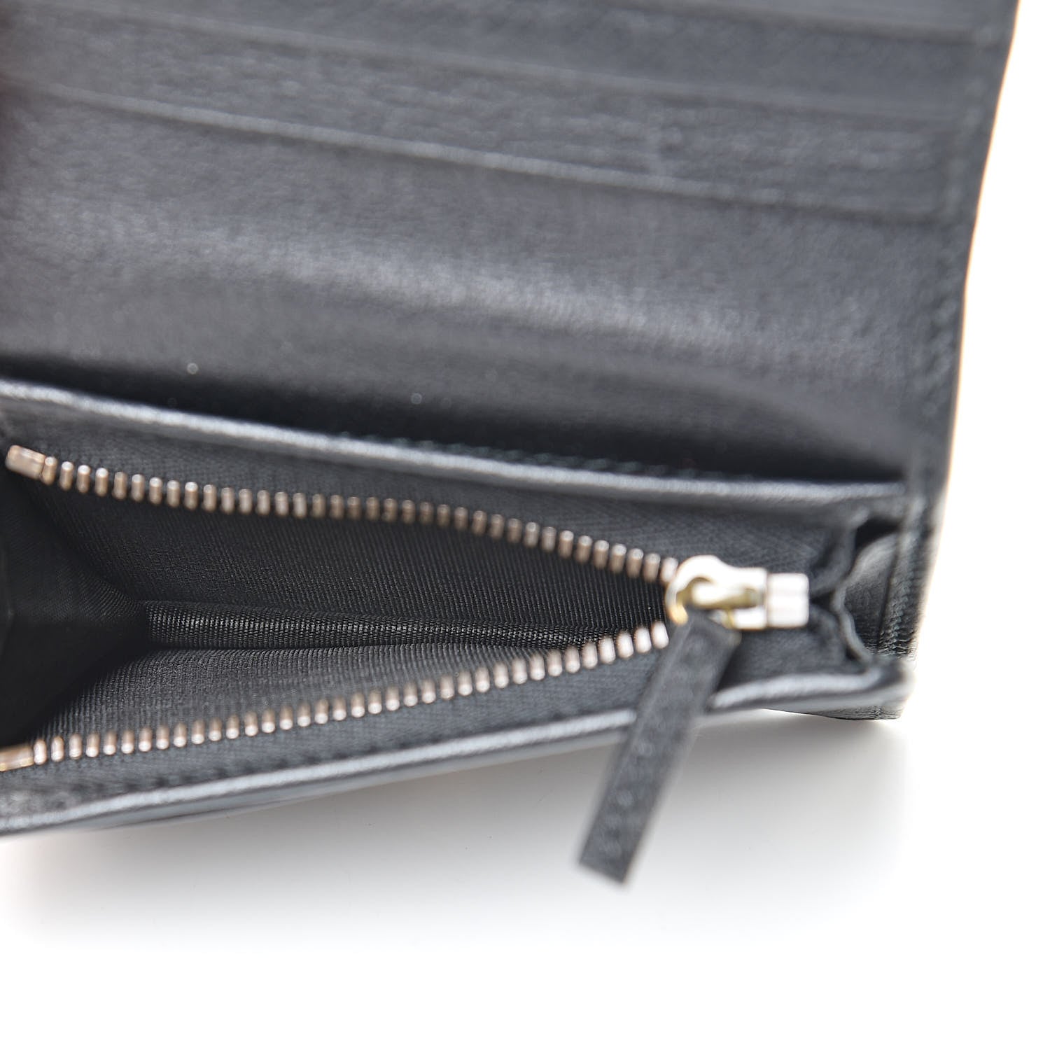 Gucci Calfskin Crystal Double G Card Case Black 5 of 10