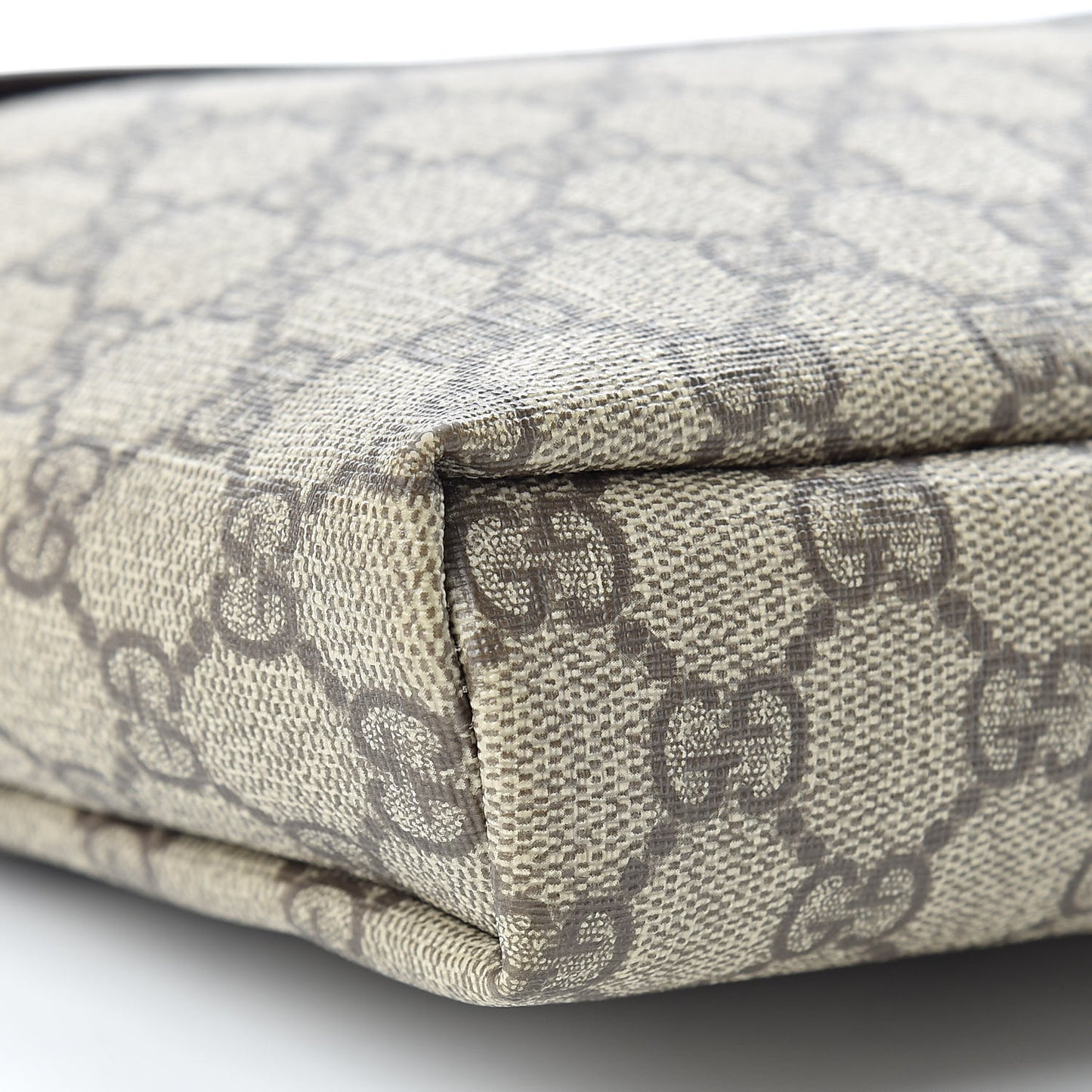 GG Supreme Monogram Selleria Calfskin Small Flap Messenger Bag Beige Ebony Cocoa Dark Chocolate