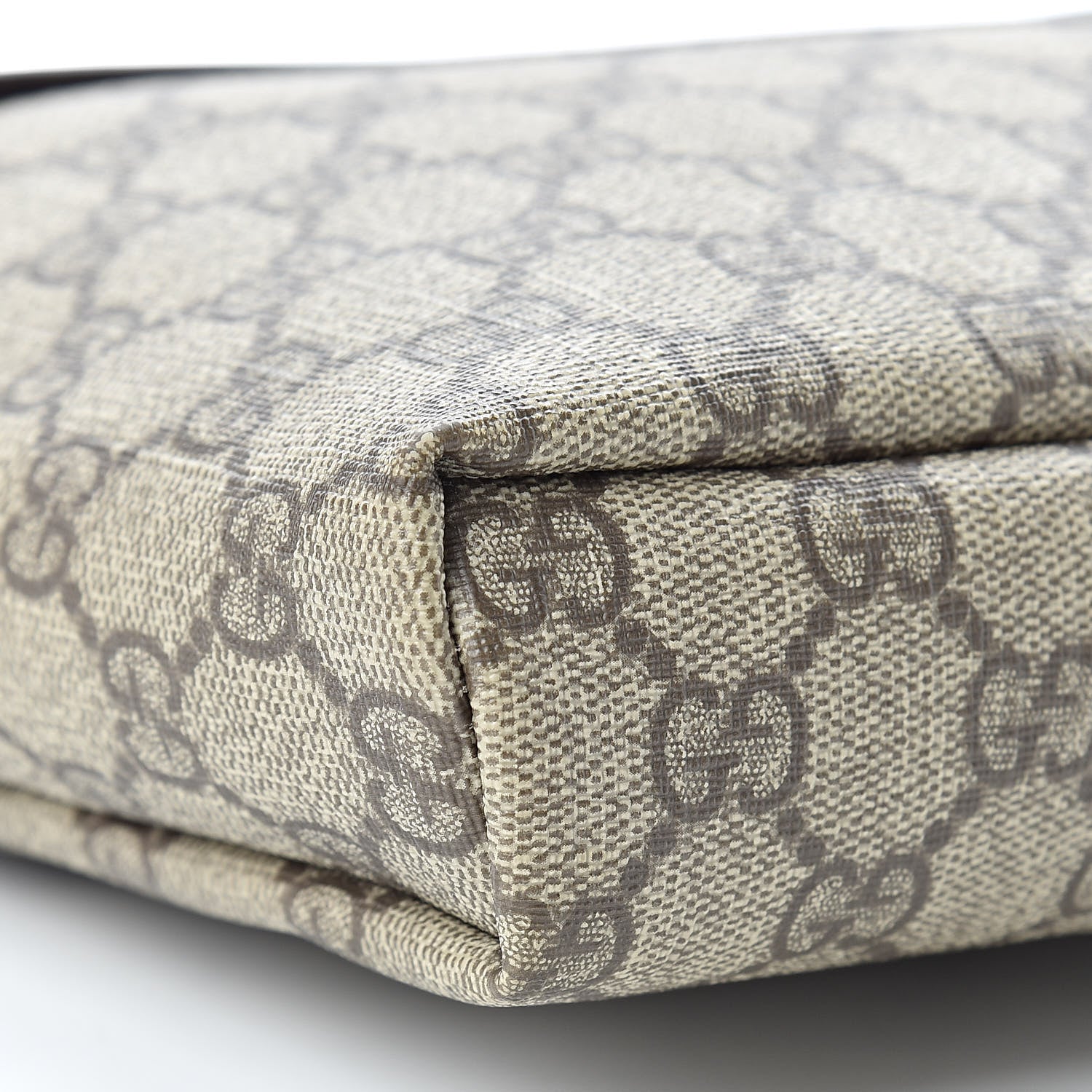 Gucci GG Supreme Monogram Selleria Calfskin Small Flap Messenger Bag Beige Ebony Cocoa Dark Chocolate 9 of 11