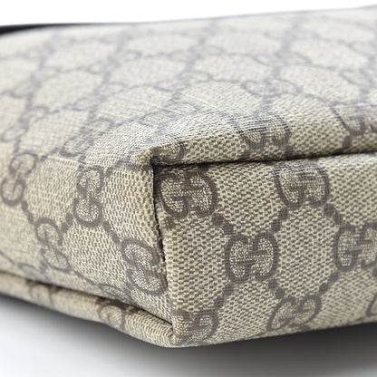 Gucci GG Supreme Monogram Selleria Calfskin Small Flap Messenger Bag Beige Ebony Cocoa Dark Chocolate 9 of 11