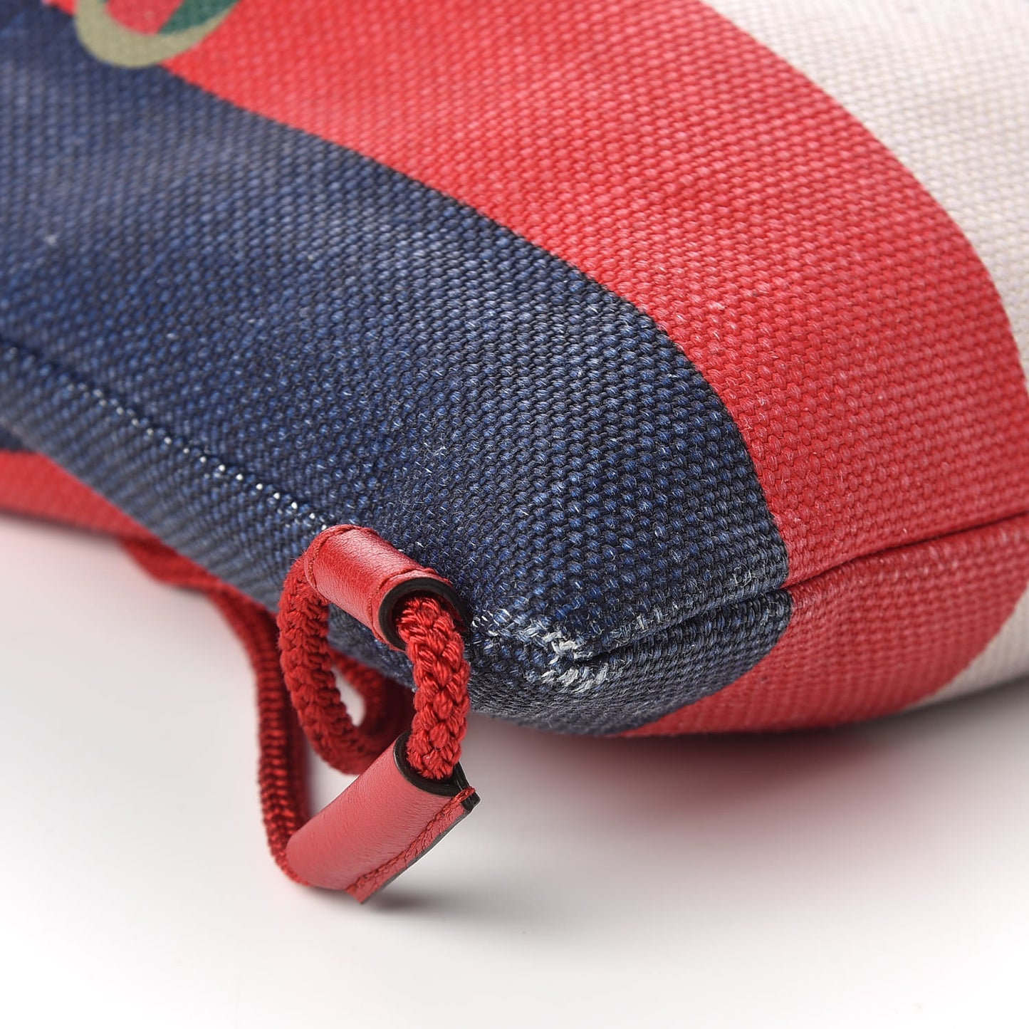 Canvas Logo Sylvie Stripe Drawstring Backpack Red