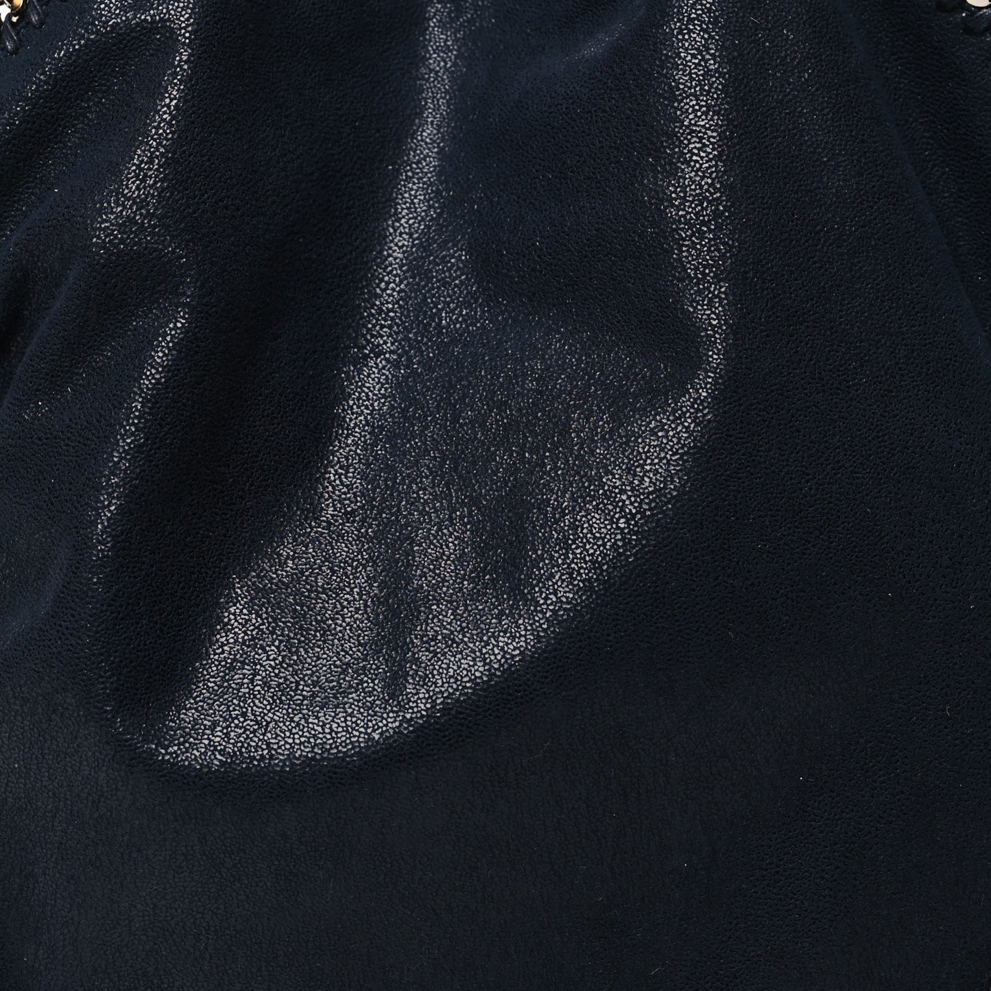 Shaggy Deer Falabella Fold Over Tote Navy