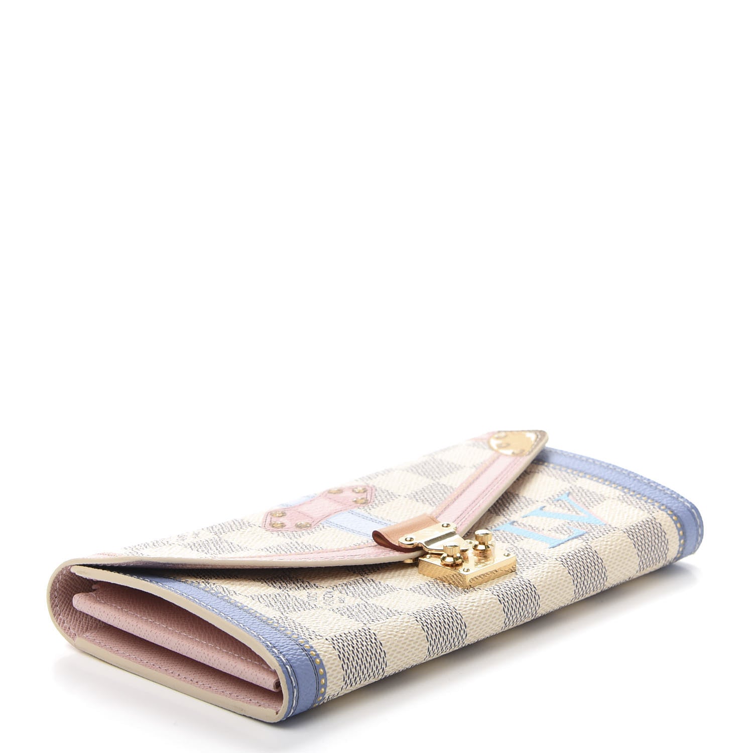 Louis Vuitton Damier Azur Summer Trunks Sarah Wallet NM 4 of 9