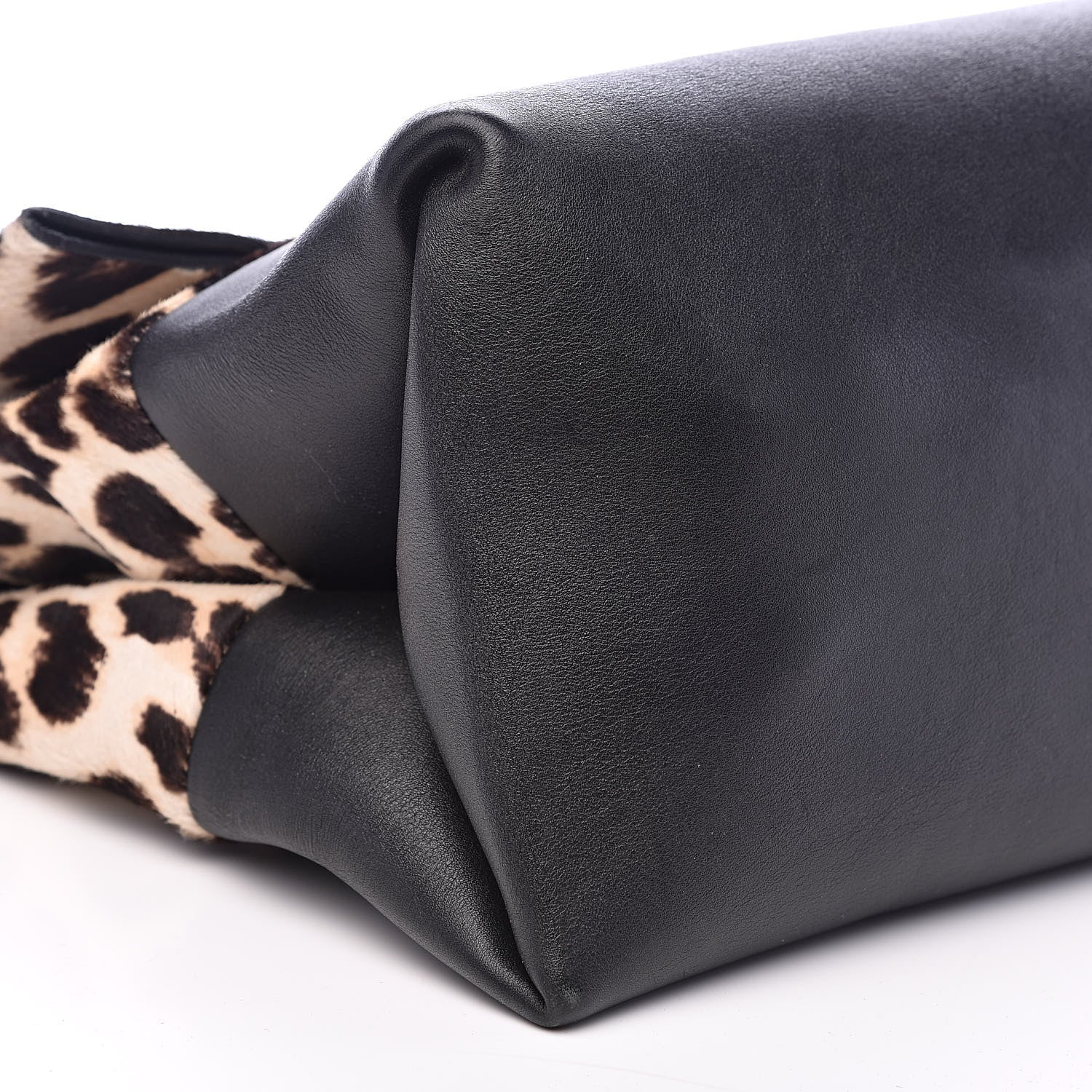 Celine Pony Hair Calfskin Leopard Print All Soft Tote Black 8 of 17