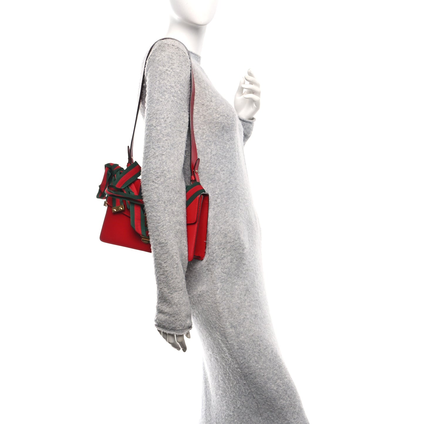 Calfskin Small Sylvie Shoulder Bag Hibiscus Red