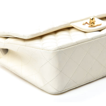 Chanel Lambskin Quilted Medium Double Flap White 6 of 25