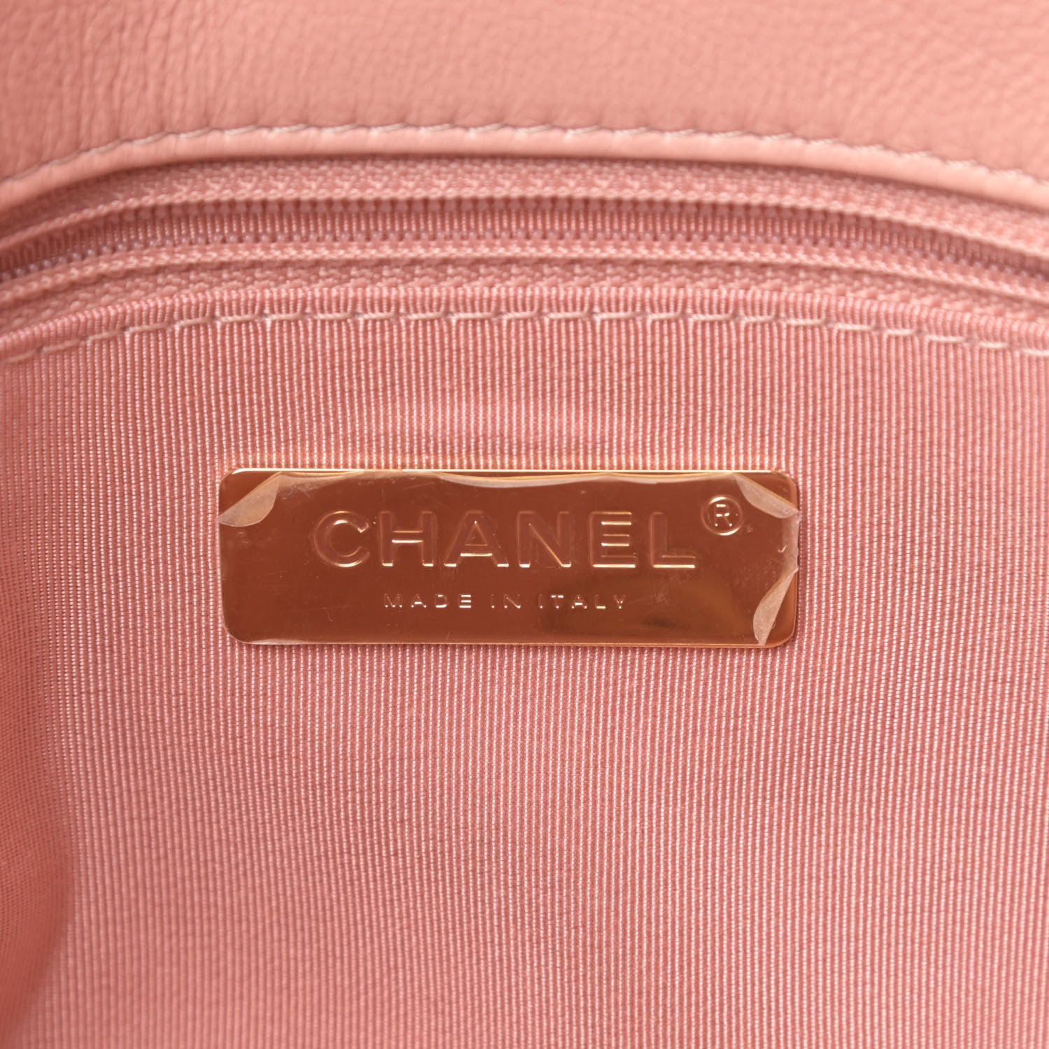 Chanel Goatskin Quilted Medium Chanel 19 Flap Light Pink 6 of 11