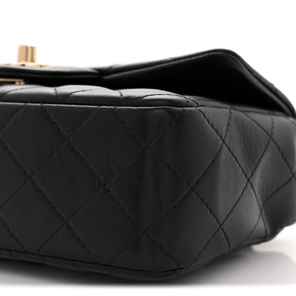 Chanel Lambskin Quilted Mini Rectangular Flap Black 10 of 11