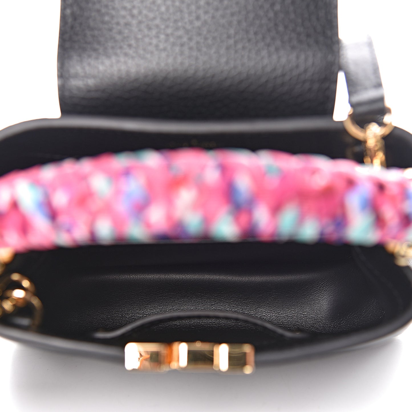 Taurillon Braided Capucines Mini Black