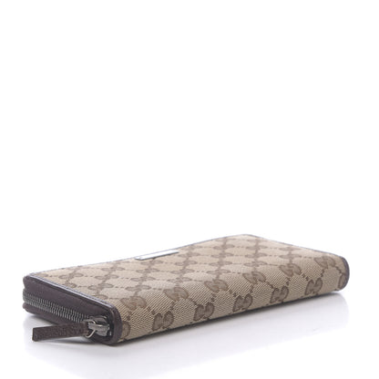 Gucci Monogram Metal Bar Zip Around Wallet Dark Brown 4 of 6