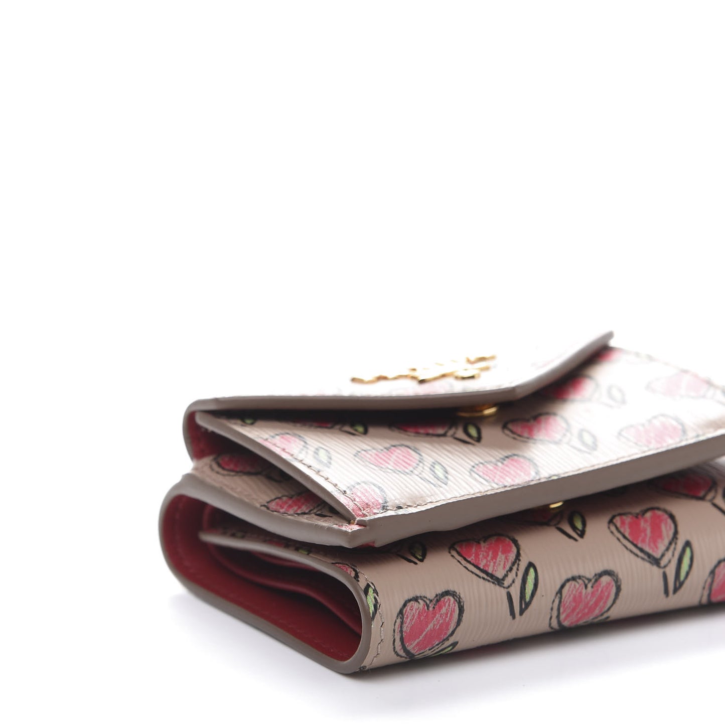 Vitello Move Love Print Envelope Tri-Fold Wallet Cipria