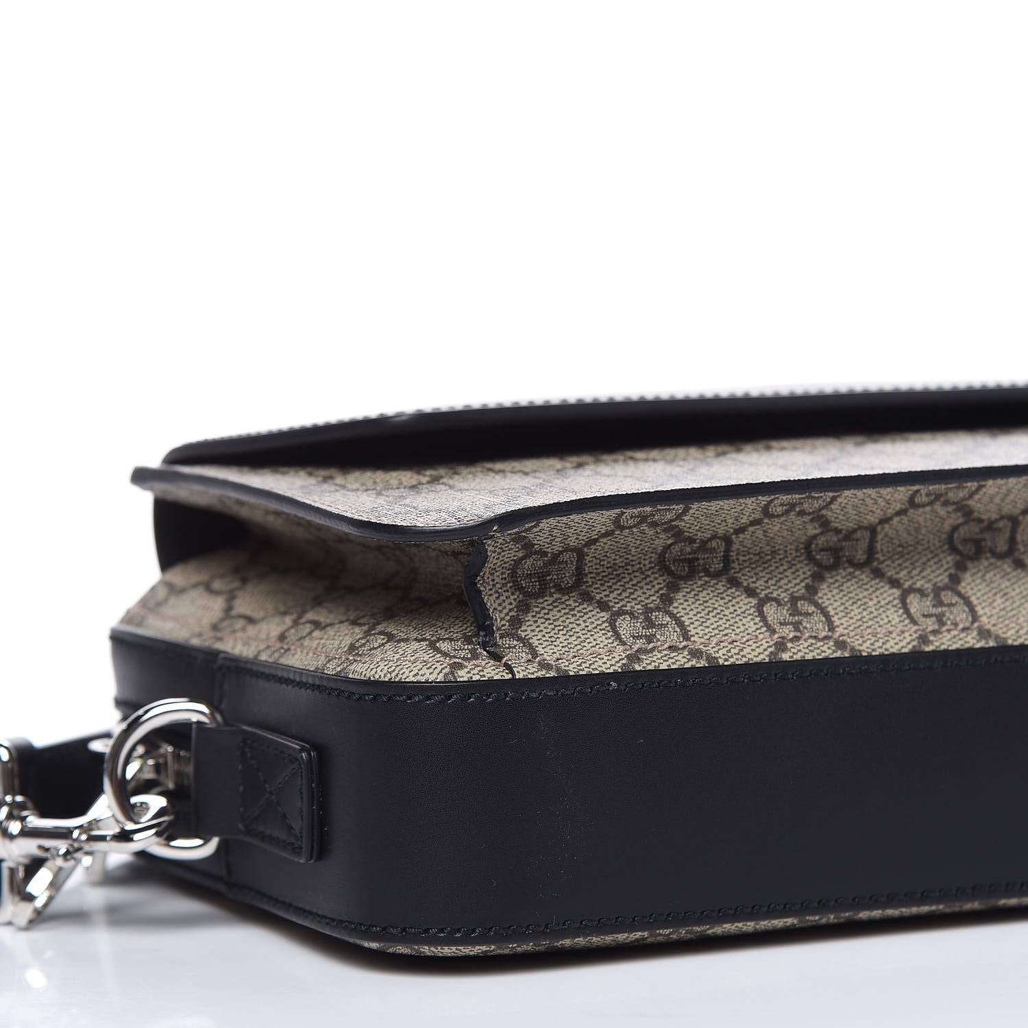 Gucci GG Supreme Monogram Mens Eden Wristlet Black 9 of 11