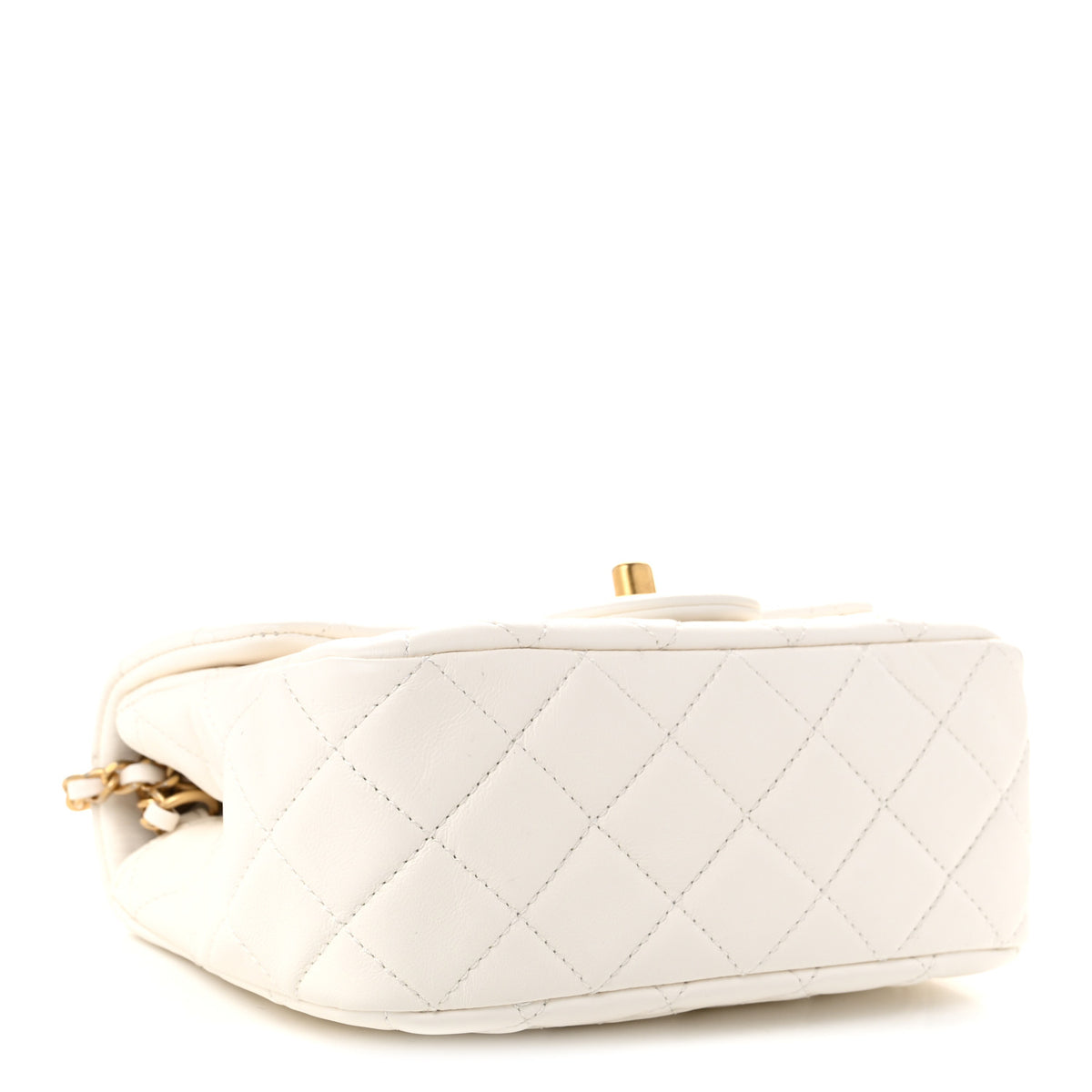 Chanel Lambskin Quilted Mini Pearl Crush Flap White 3 of 10