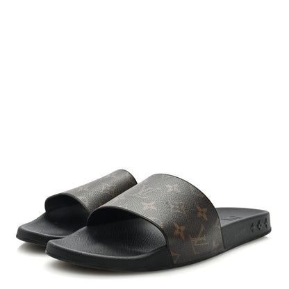 Louis Vuitton Rubber Monogram Mens Waterfront Mules 10 Macassar 2 of 7