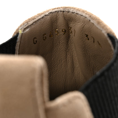 Chanel Calfskin Patent Cap Toe CC Short Boots 37.5 Beige Black 9 of 10