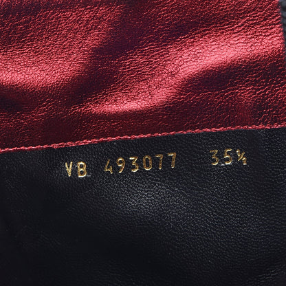 Saint Laurent Nappa Silk Freja 105 Zip Booties 35.5 Black Metal Cherry 7 of 10