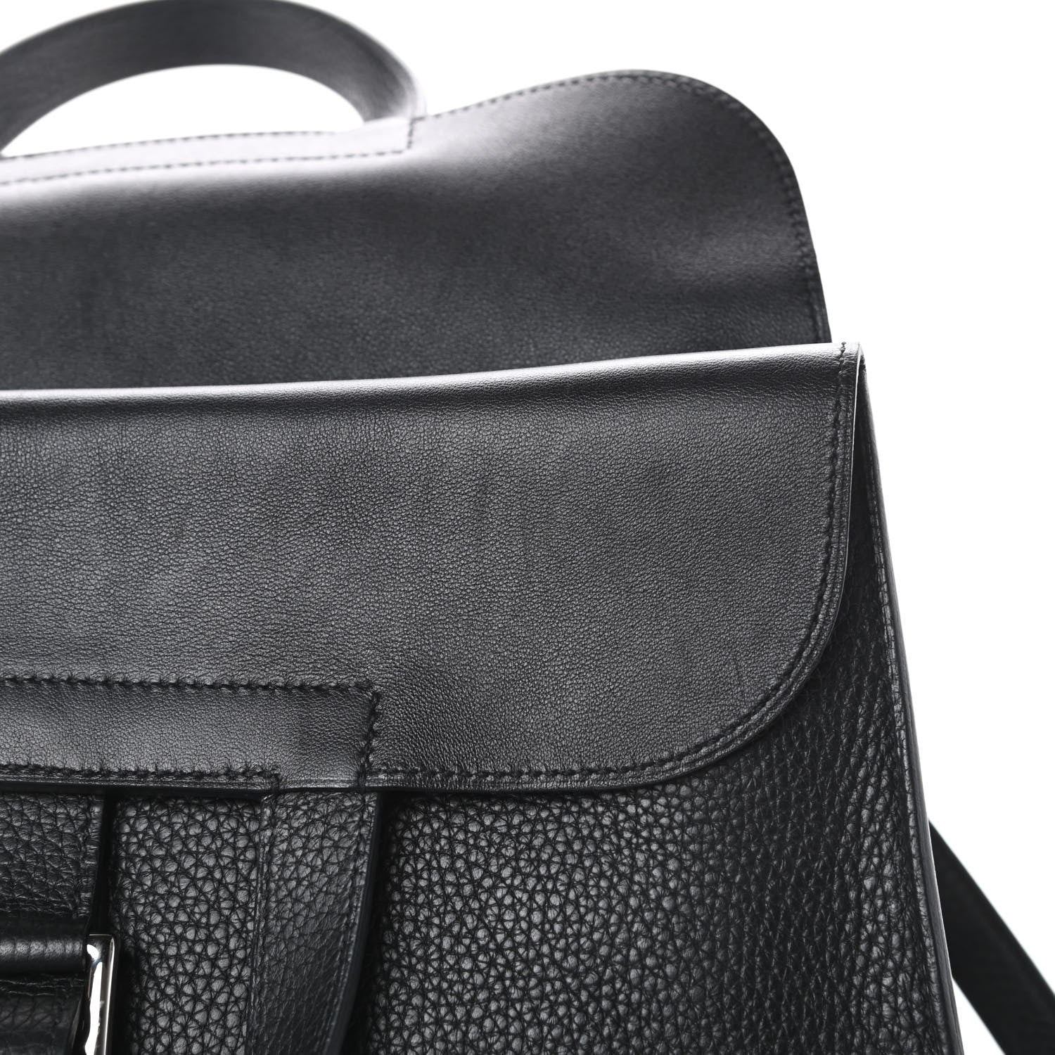Hermes Taurillon Clemence Halzan 31 GM Black 10 of 17