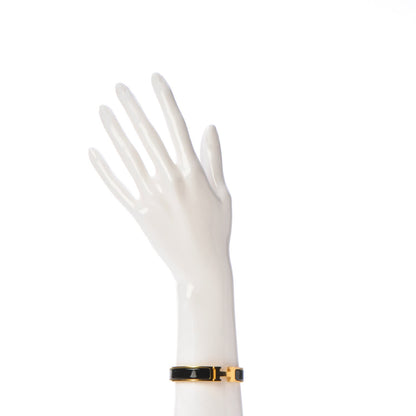 Hermes Enamel Narrow Clic Clac H Bracelet PM Black 2 of 7