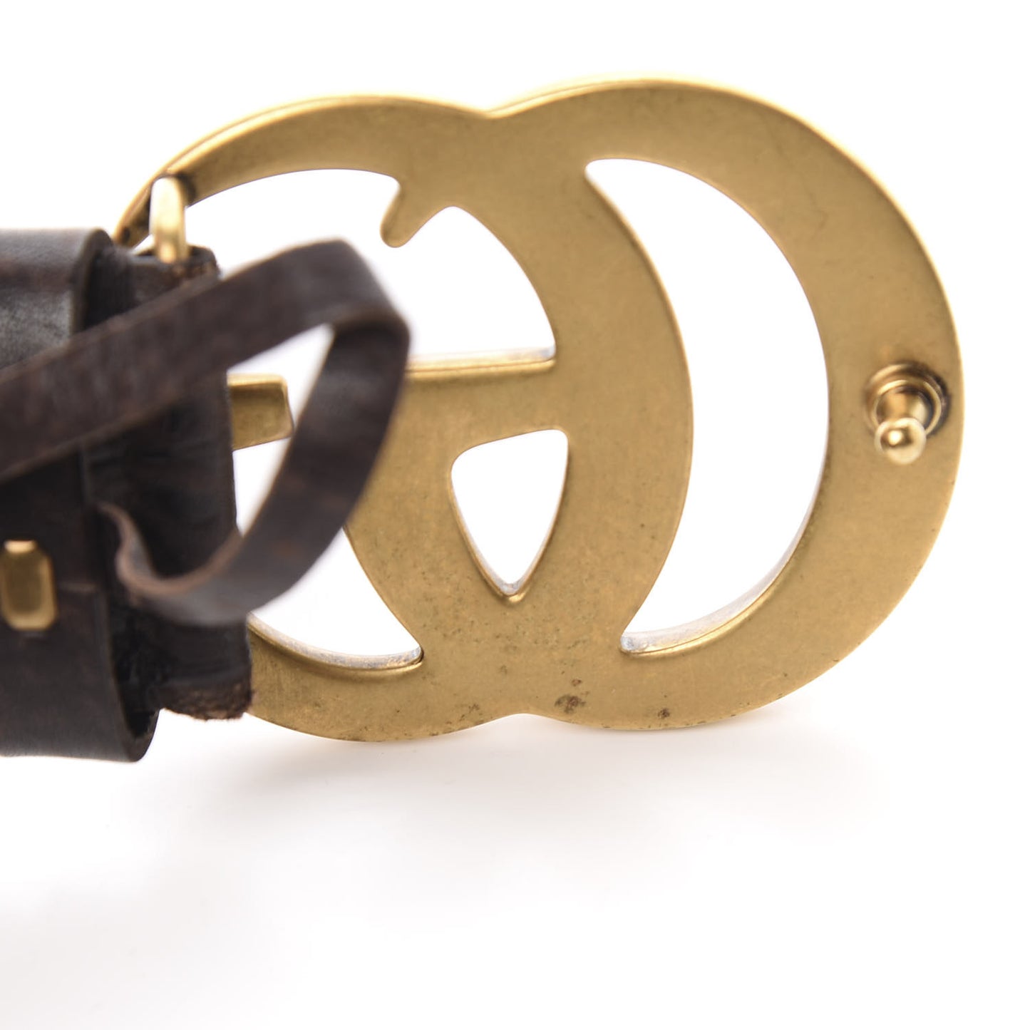 Calfskin Knurled Double G 40mm Belt 80 32 Testa di Moro