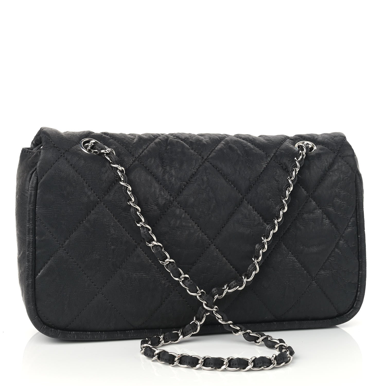 Chanel Coated Canvas Quilted Le Marais Flap Black 3 of 9