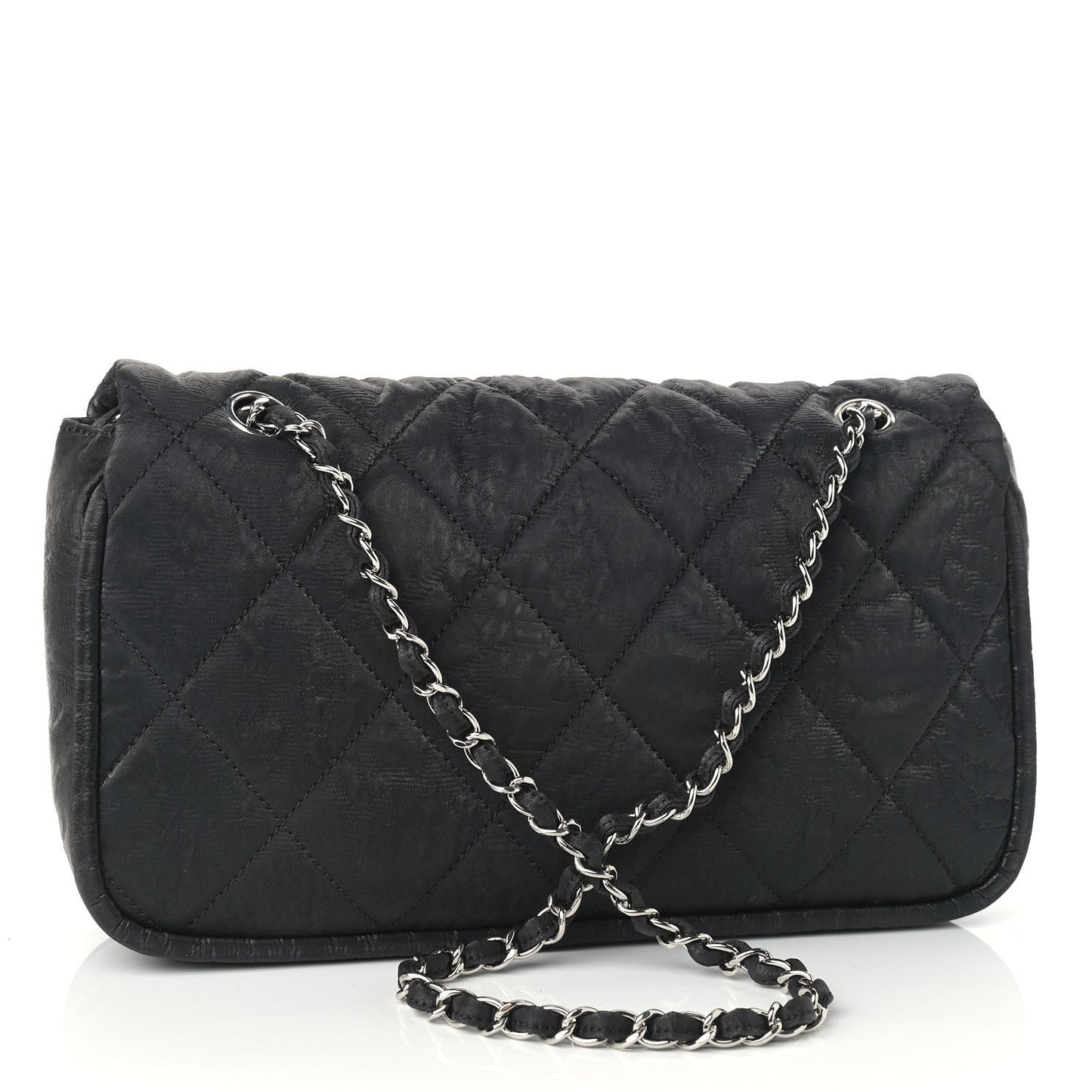 Coated Canvas Quilted Le Marais Flap Black