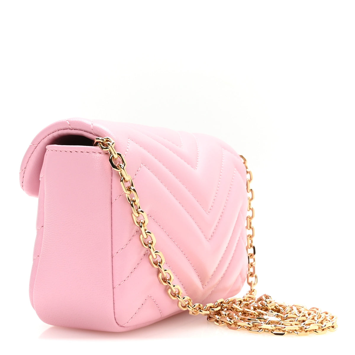 Lambskin Matelasse Mini GG Marmont Shoulder Bag Light Pink