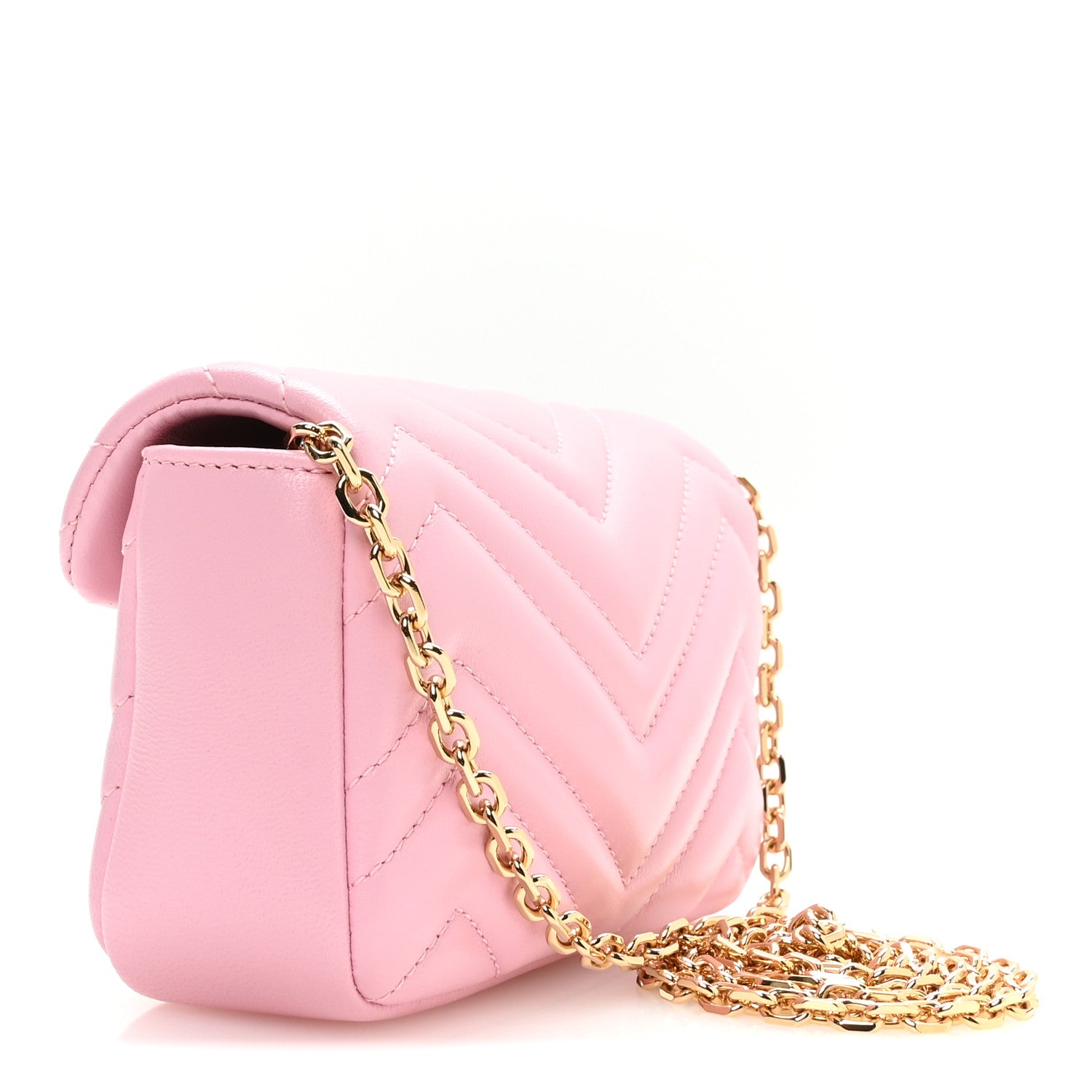 Gucci Lambskin Matelasse Mini GG Marmont Shoulder Bag Light Pink 3 of 11