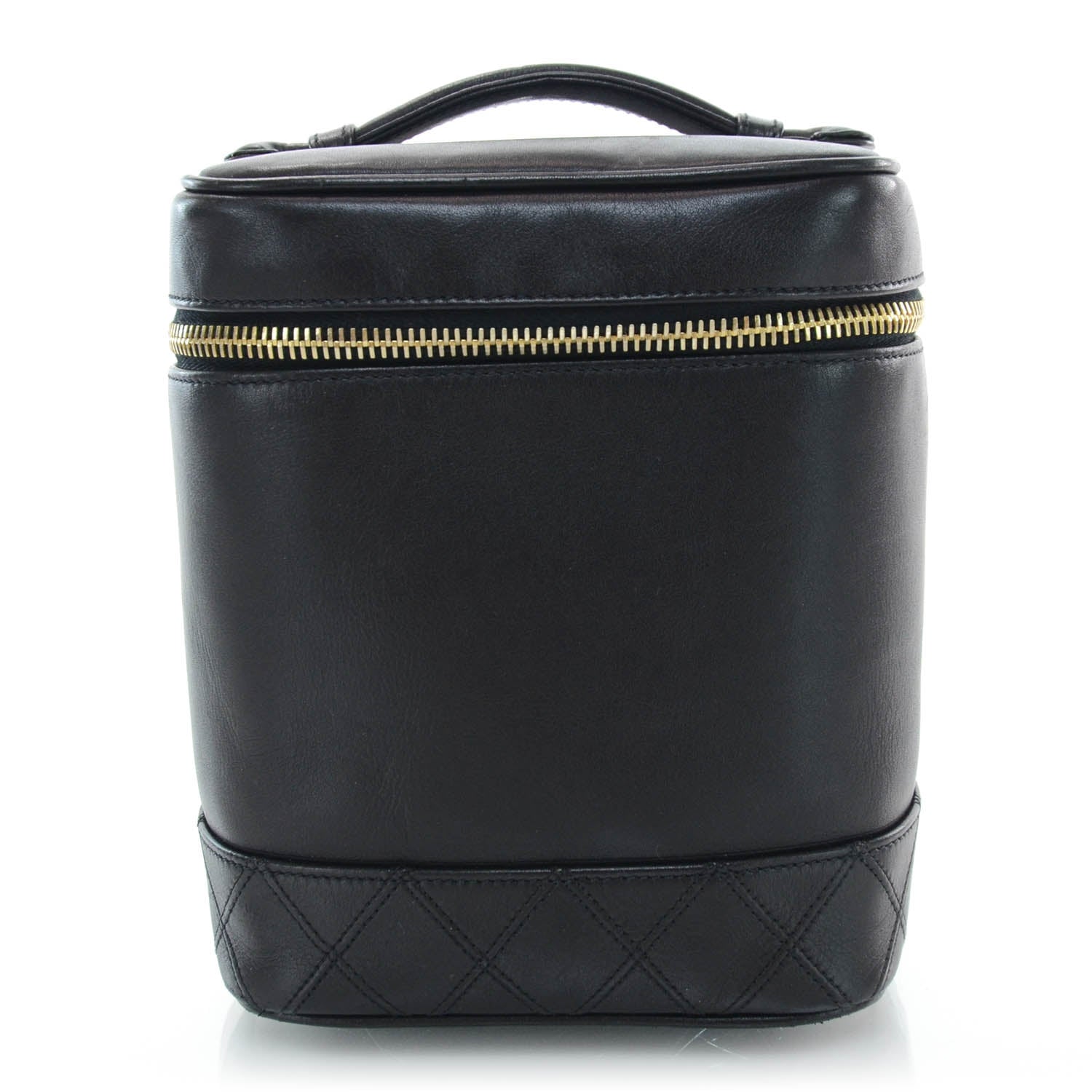 Chanel Calfskin Cosmetic Vanity Bag Black 1 of 9