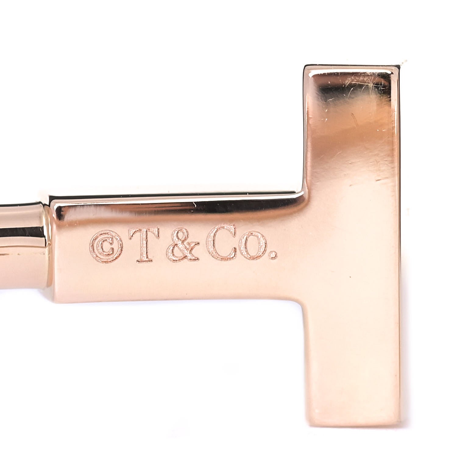 Tiffany 18K Rose Gold Diamond Mother of Pearl T Wire Bracelet 4 of 6