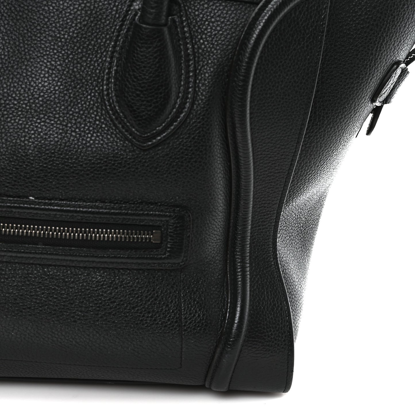 Grained Calfskin Medium Phantom Luggage Black
