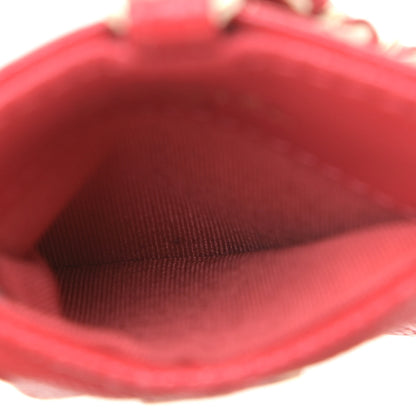 Chanel Caviar Quilted Card Holder On Chain Red 4 of 10